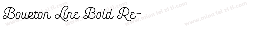 Bourton Line Bold Re字体转换